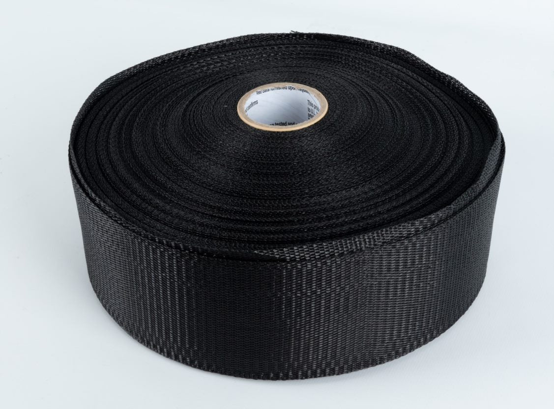 Woven Duct Strap, 1-3/4 in, 300 ft, Black: Ducting Components